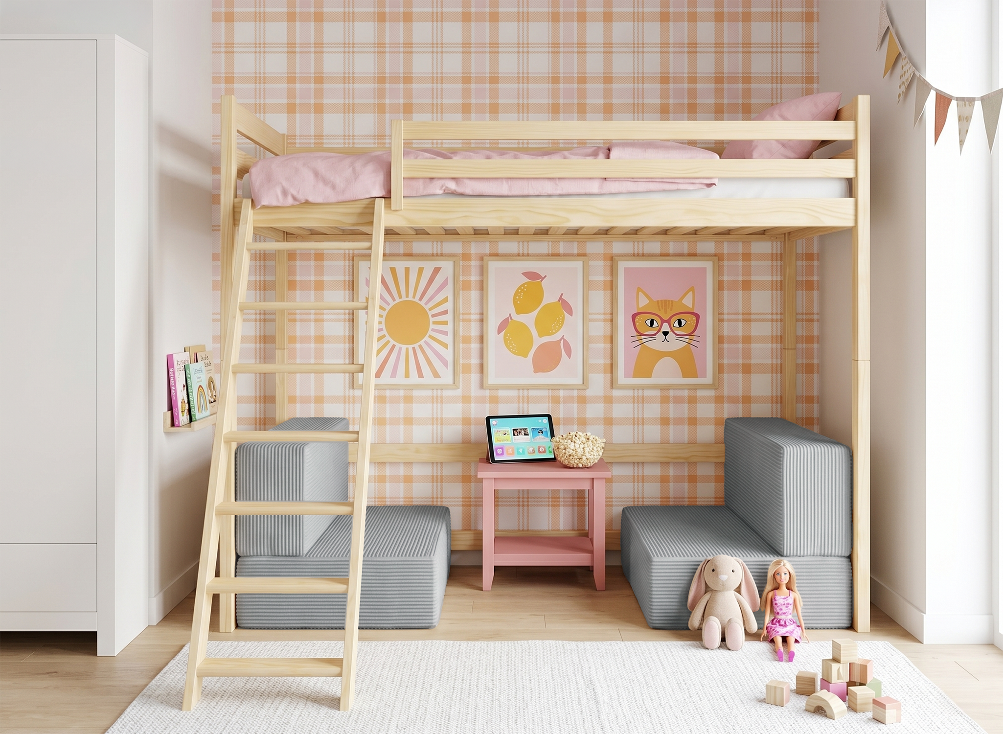 SOFENA modular sofa under loft bed – Lano Furniture